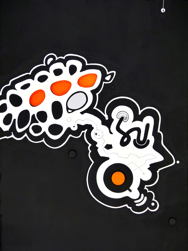 The Nisse - Art work in mixed media on 640 gsm Moulin du Roy paper by Kirsten Mortimer